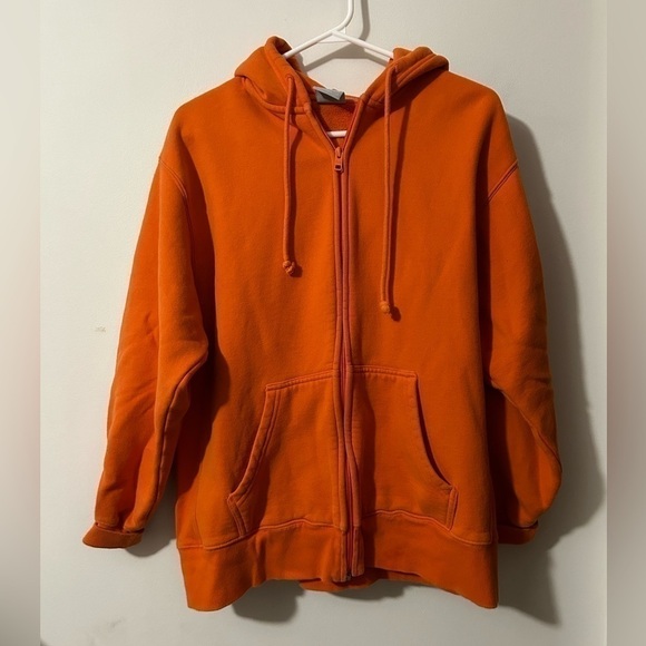 TNA Orange Cozy AF  Zip Up Hoodie - Picture 1 of 3